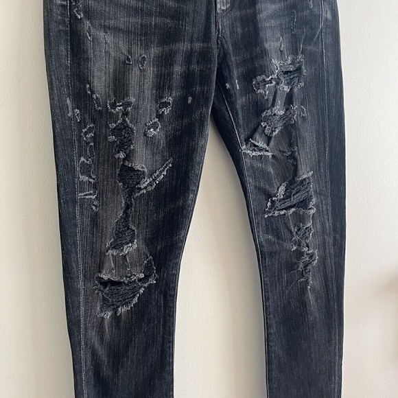 NWT Agolde Chloe Jeans distressed Size 24 Black - Picture 11 of 16
